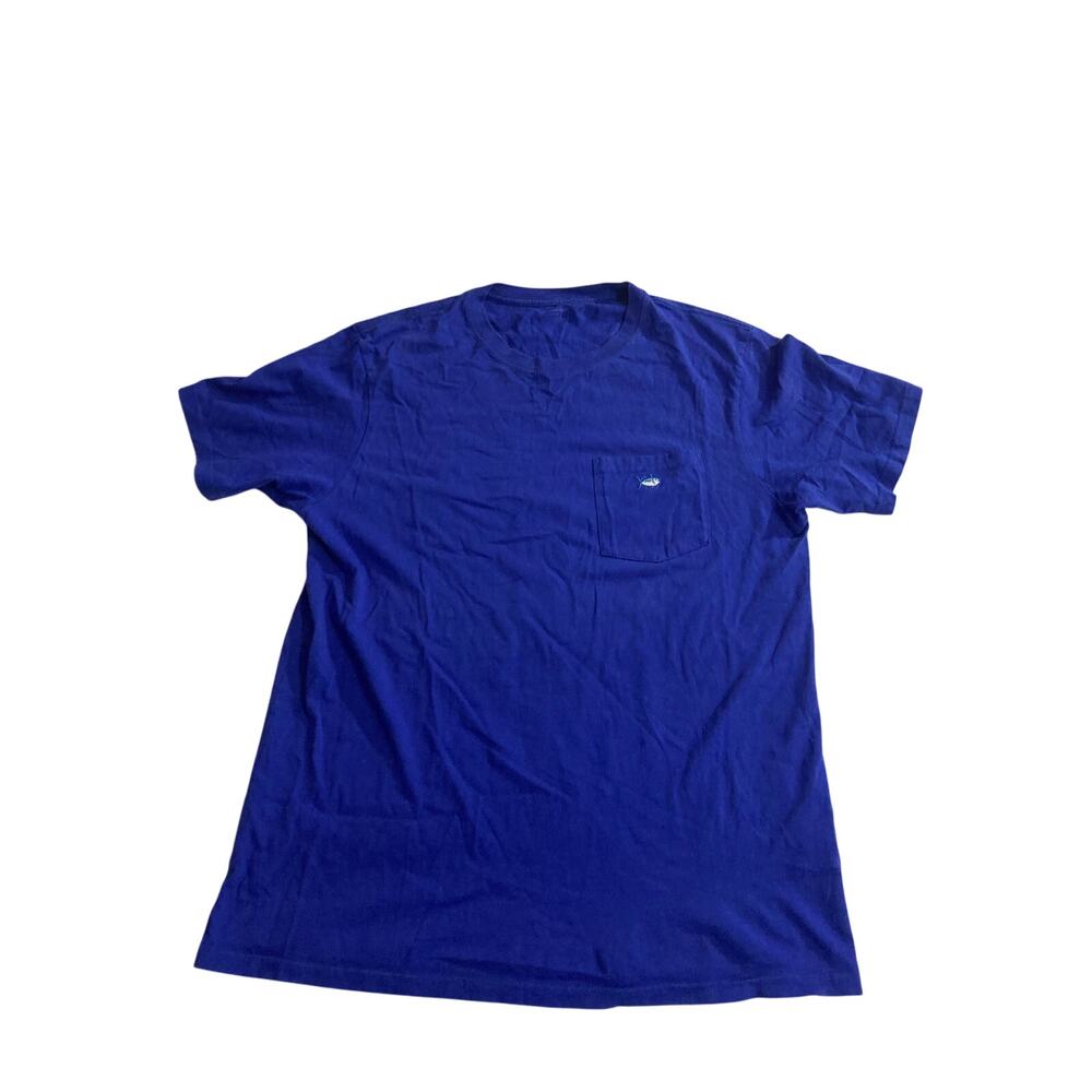 Southern Tide Men's Blue Pocket w/Fish T-Shirt, Size M